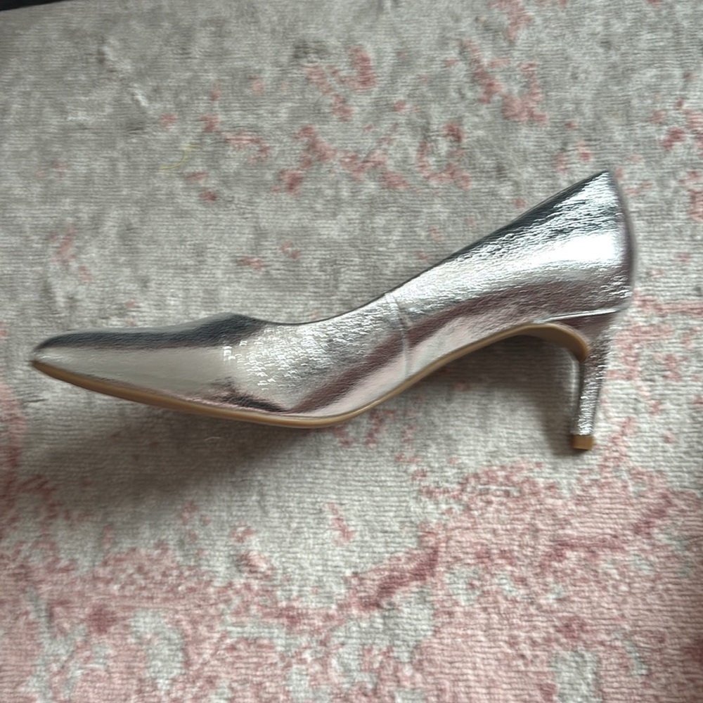 Silver Pointed Toe Heel (Wide Width) - image 8